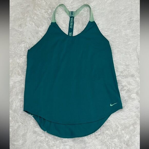 Nike Dri-Fit Elastica T-Back Tank Top in Teal | Small - Picture 1 of 6